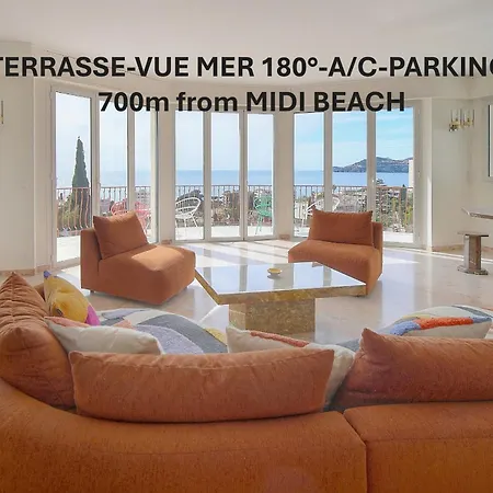 Somptueux 3 Chambres- Terrasse Vue Mer- Parking A3b132 Appartement